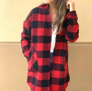 Woven Buffalo Plaid Jacket